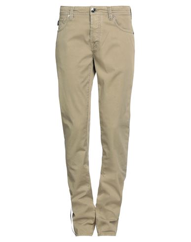Tramarossa Man Denim Pants Military Green Size 32 Cotton, Polyester, Elastane In Beige