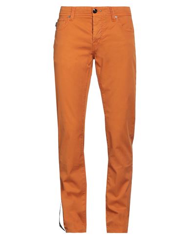 Tramarossa Man Pants Orange Size 33 Cotton, Elastane