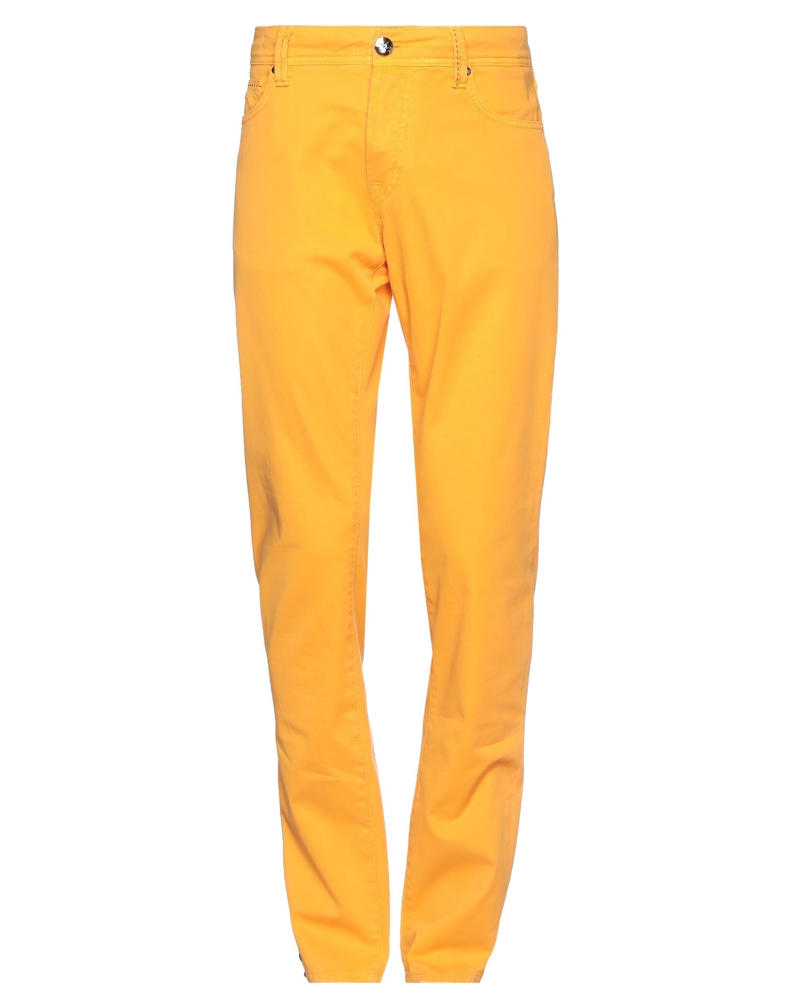 Shop Tramarossa Man Pants Orange Size 32 Cotton, Elastane