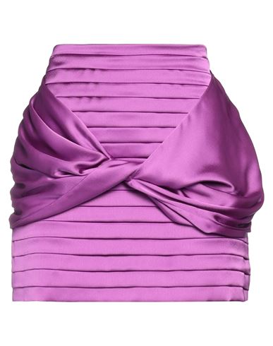 Cinqrue Woman Mini Skirt Mauve Size S Polyester, Elastane In Purple