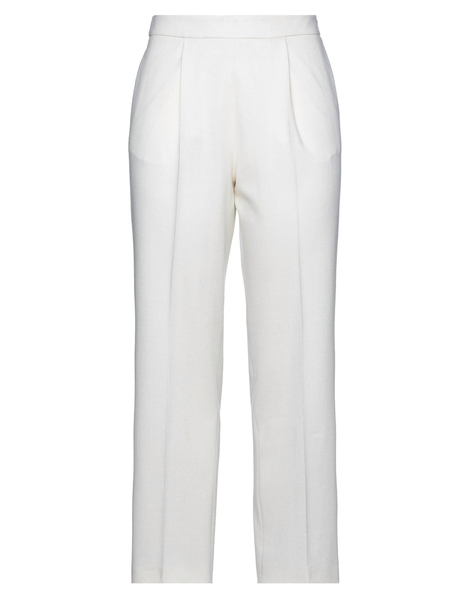 Shop Agnona Woman Pants Ivory Size 8 Wool, Cashmere, Viscose, Cotton In White