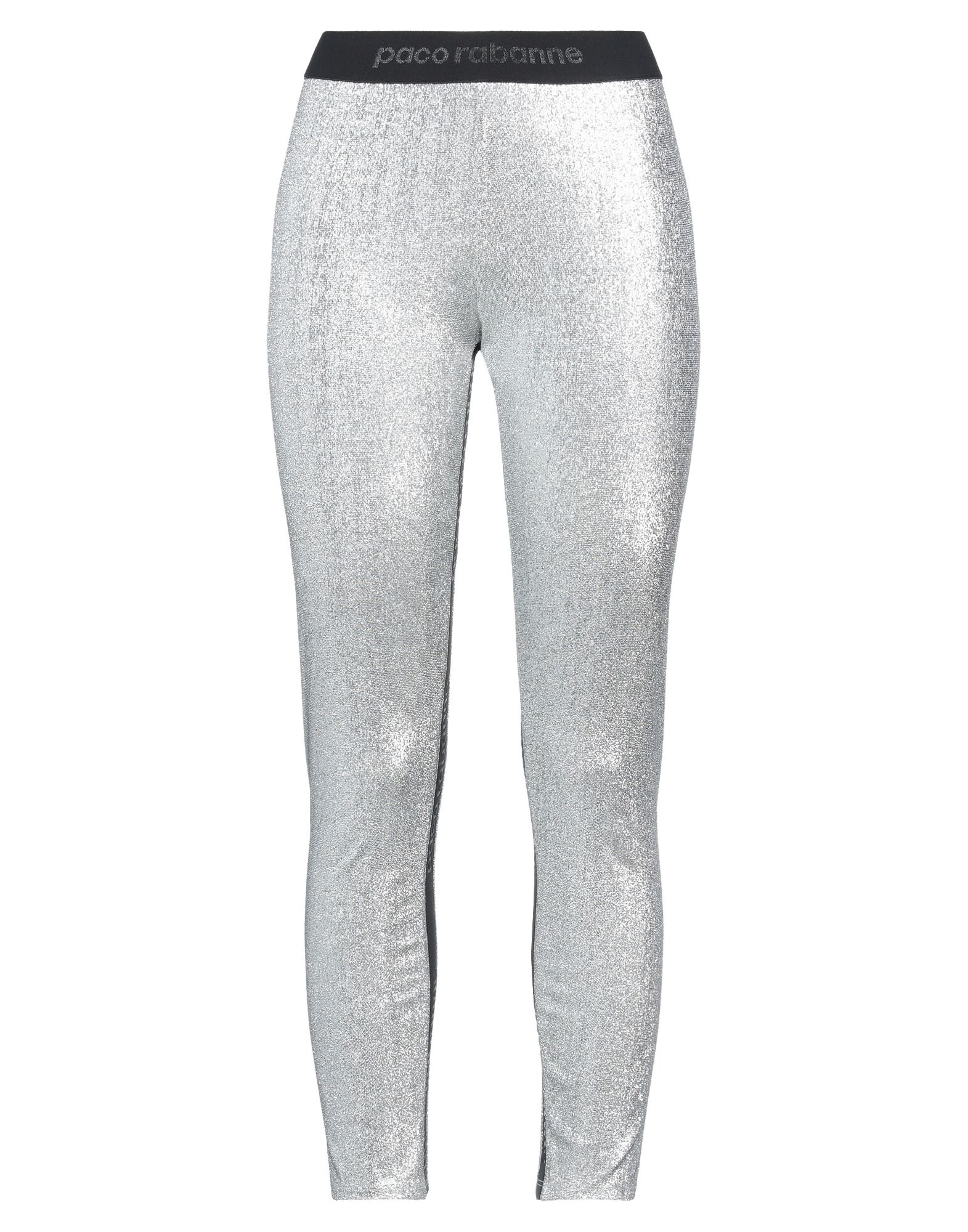 Shop Rabanne Leggings In Silver