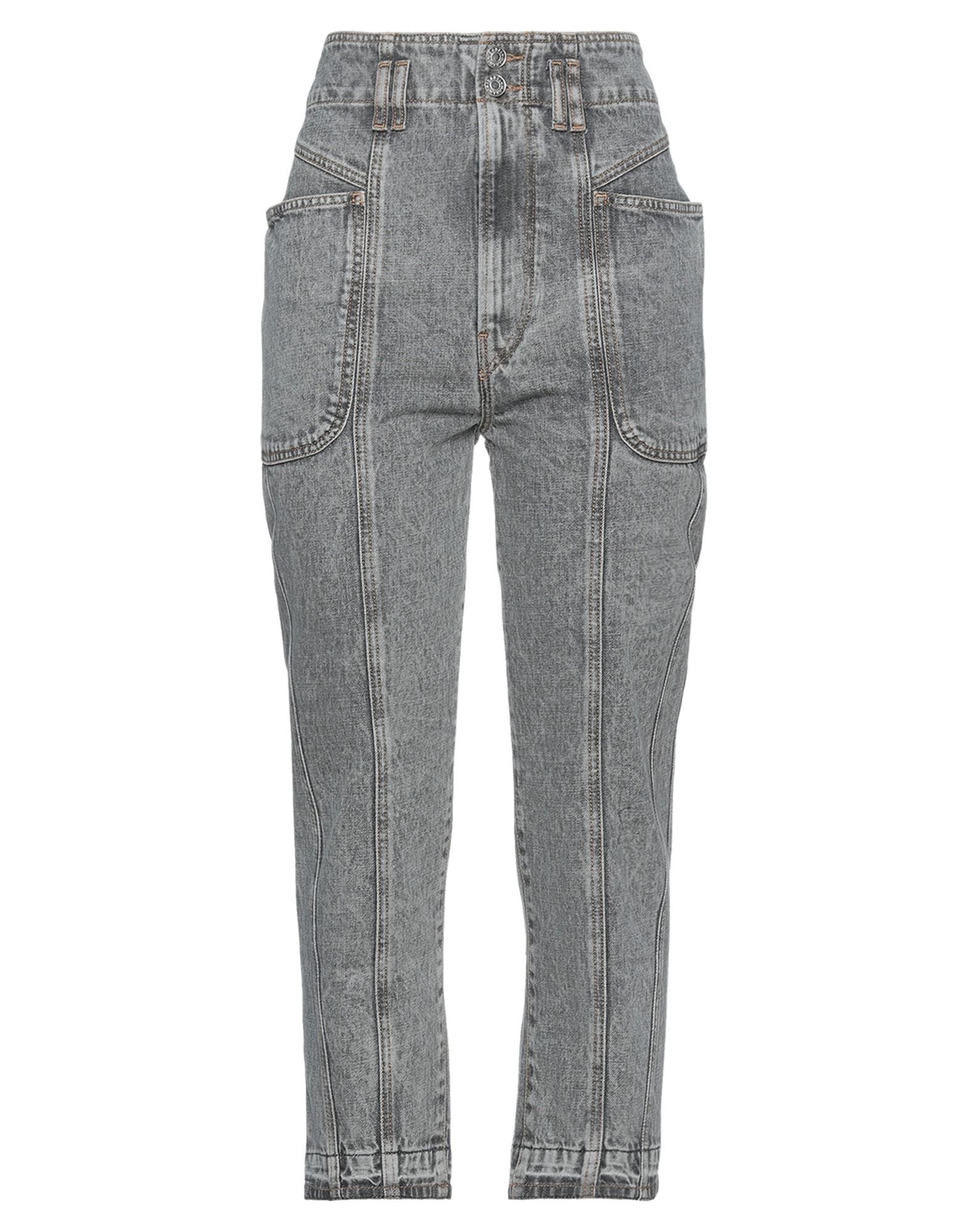 Isabel Marant Étoile Cotton Denim Jeans In Grey