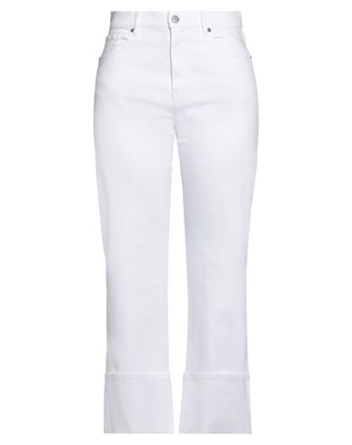 P.A.R.O.S.H P. A.R. O.S. H. WOMAN DENIM PANTS OFF WHITE SIZE S COTTON, ELASTANE