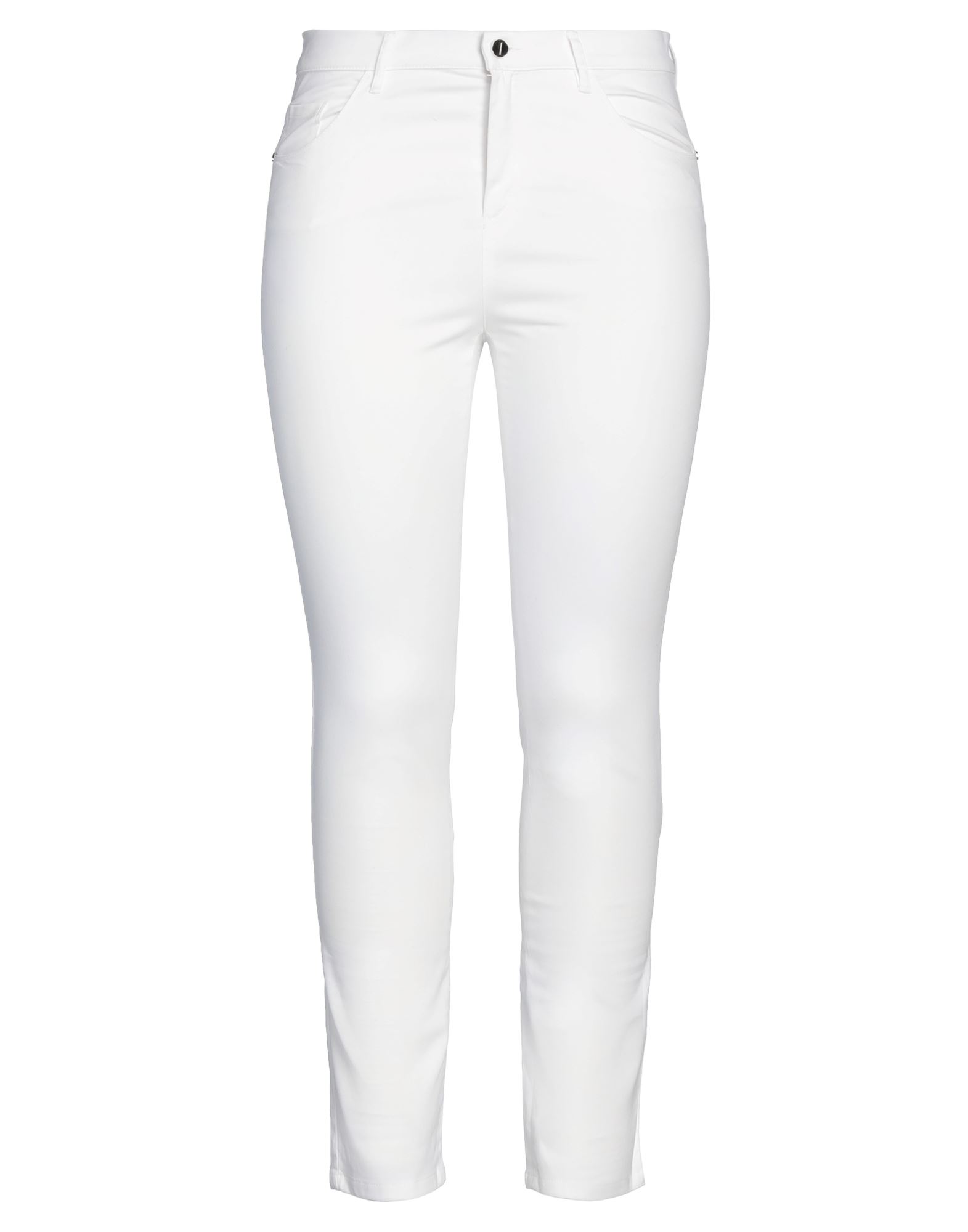Shop Diana Gallesi Woman Pants White Size 10 Cotton, Elastane