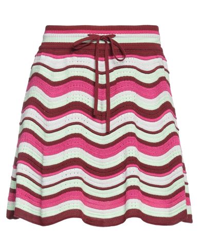 M Missoni Woman Mini Skirt Fuchsia Size 4 Textile Fibers In Pink