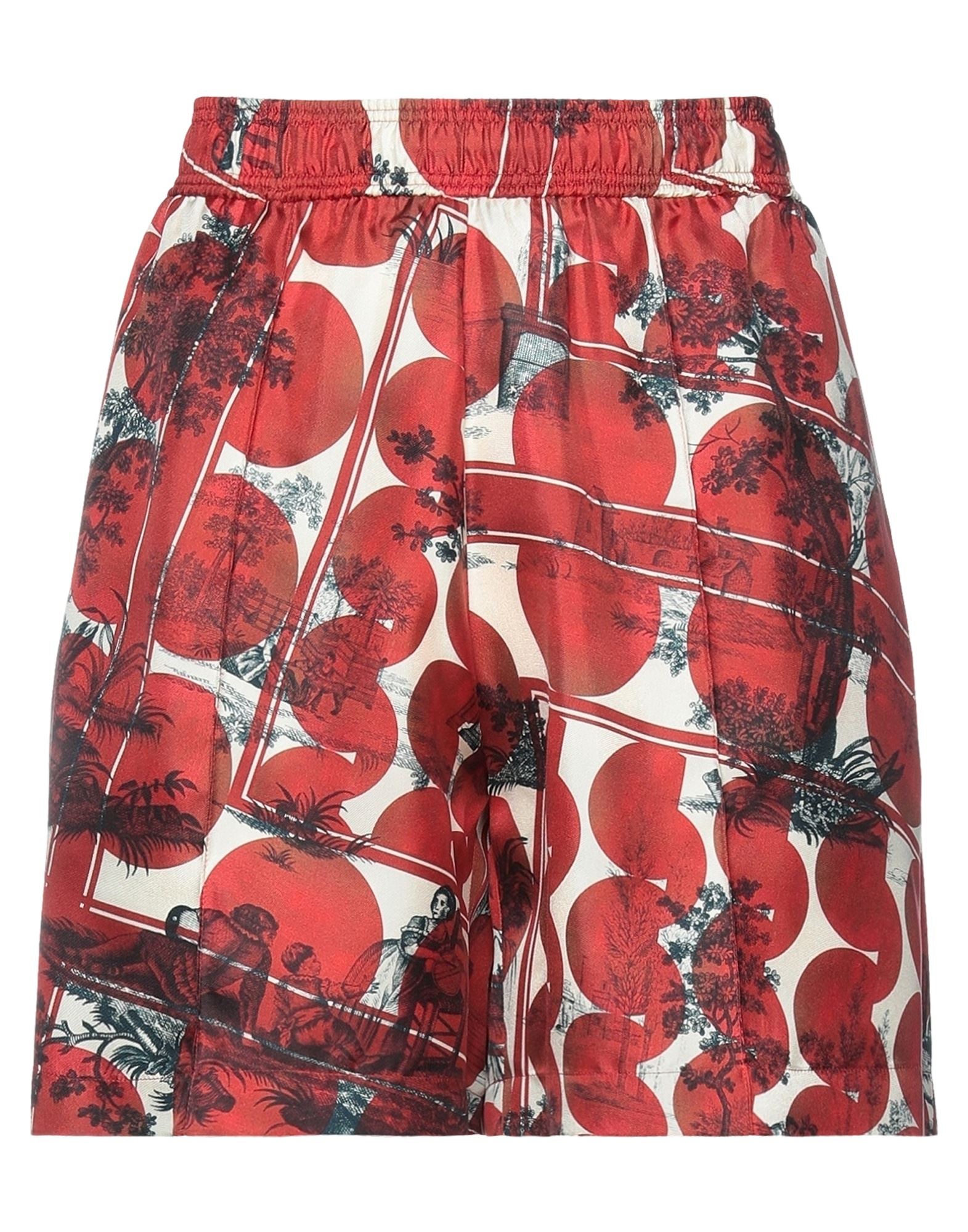 Odeeh Woman Shorts & Bermuda Shorts Red Size 10 Silk