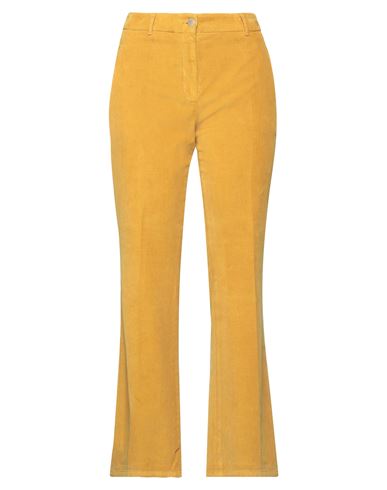 Slowear Incotex Woman Pants Mustard Size 10 Cotton, Elastane In Yellow