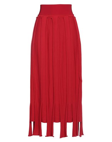 Liviana Conti Woman Midi Skirt Red Size 6 Virgin Wool