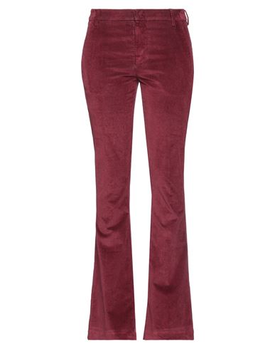Dondup Woman Pants Garnet Size 27 Cotton, Modal, Polyester, Elastane In Red