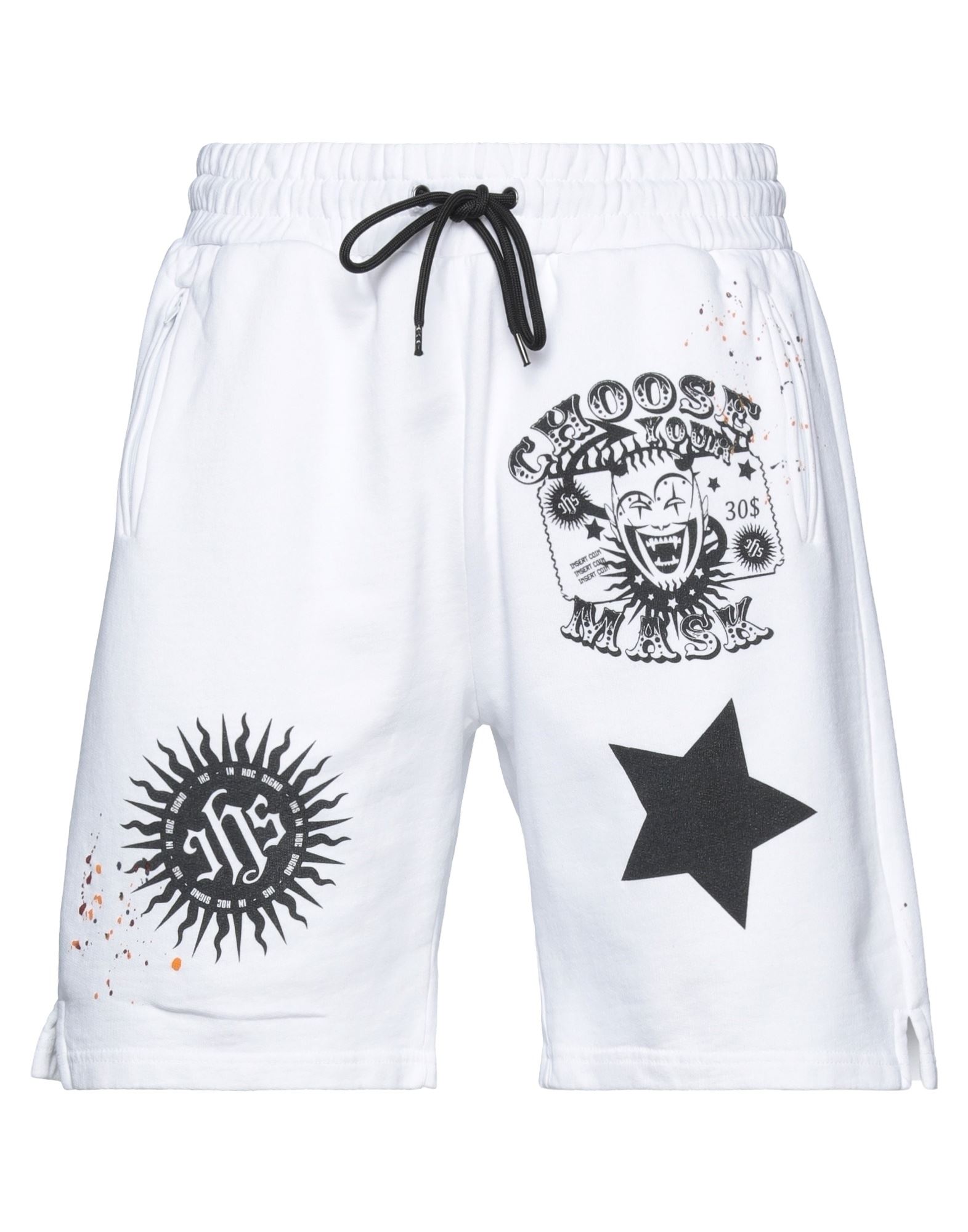 Shop Ihs Man Shorts & Bermuda Shorts White Size L Cotton