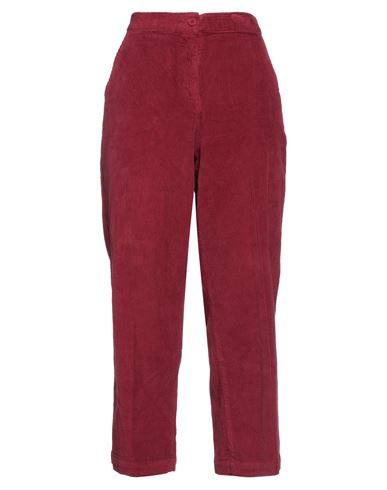 Twinset Woman Pants Burgundy Size 10 Cotton, Elastane In Red