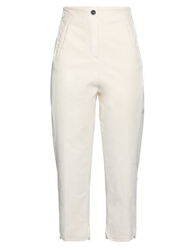 Alessia Santi Woman Pants Ivory Size 8 Cotton, Modal, Elastane In White