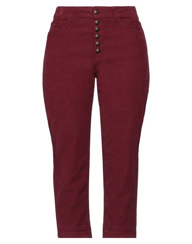 Dondup Woman Pants Garnet Size 30 Cotton, Elastane In Red