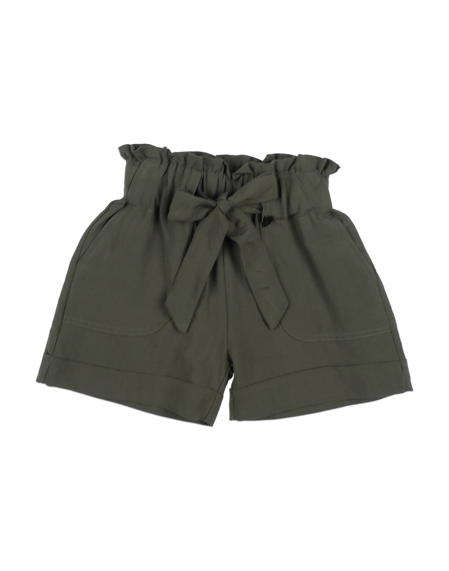Dixie Toddler Girl Shorts & Bermuda Shorts Military Green Size 6 Viscose, Linen