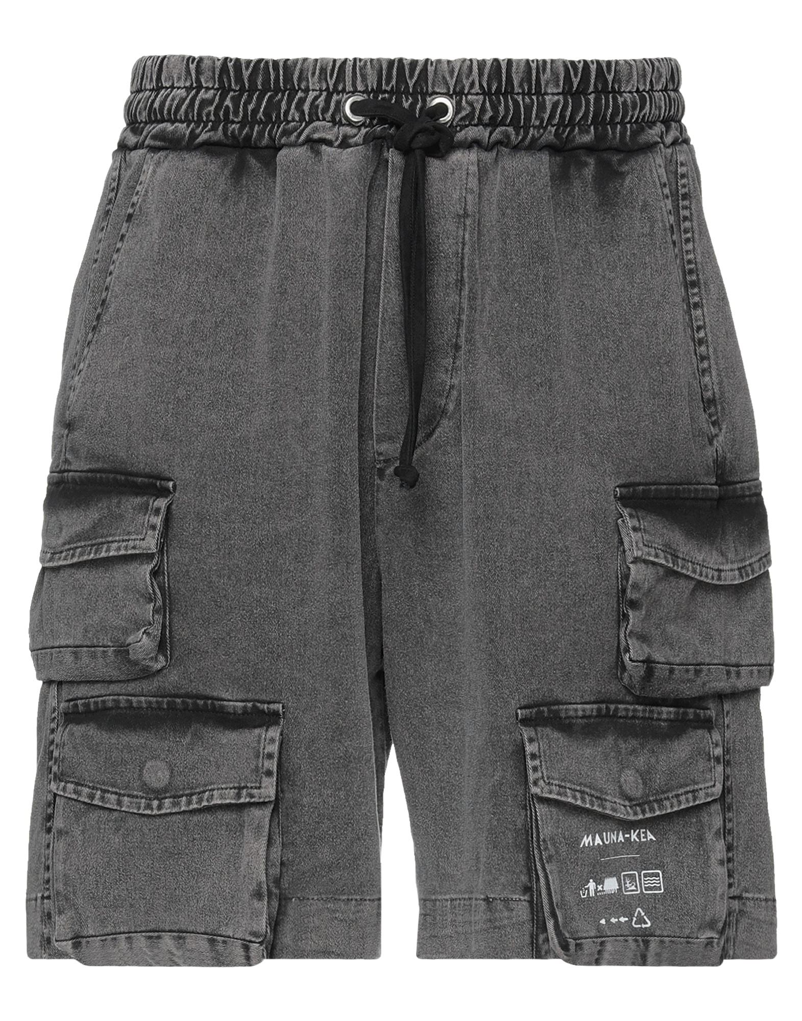Mauna Kea Drawstring Denim Cargo Shorts In Black
