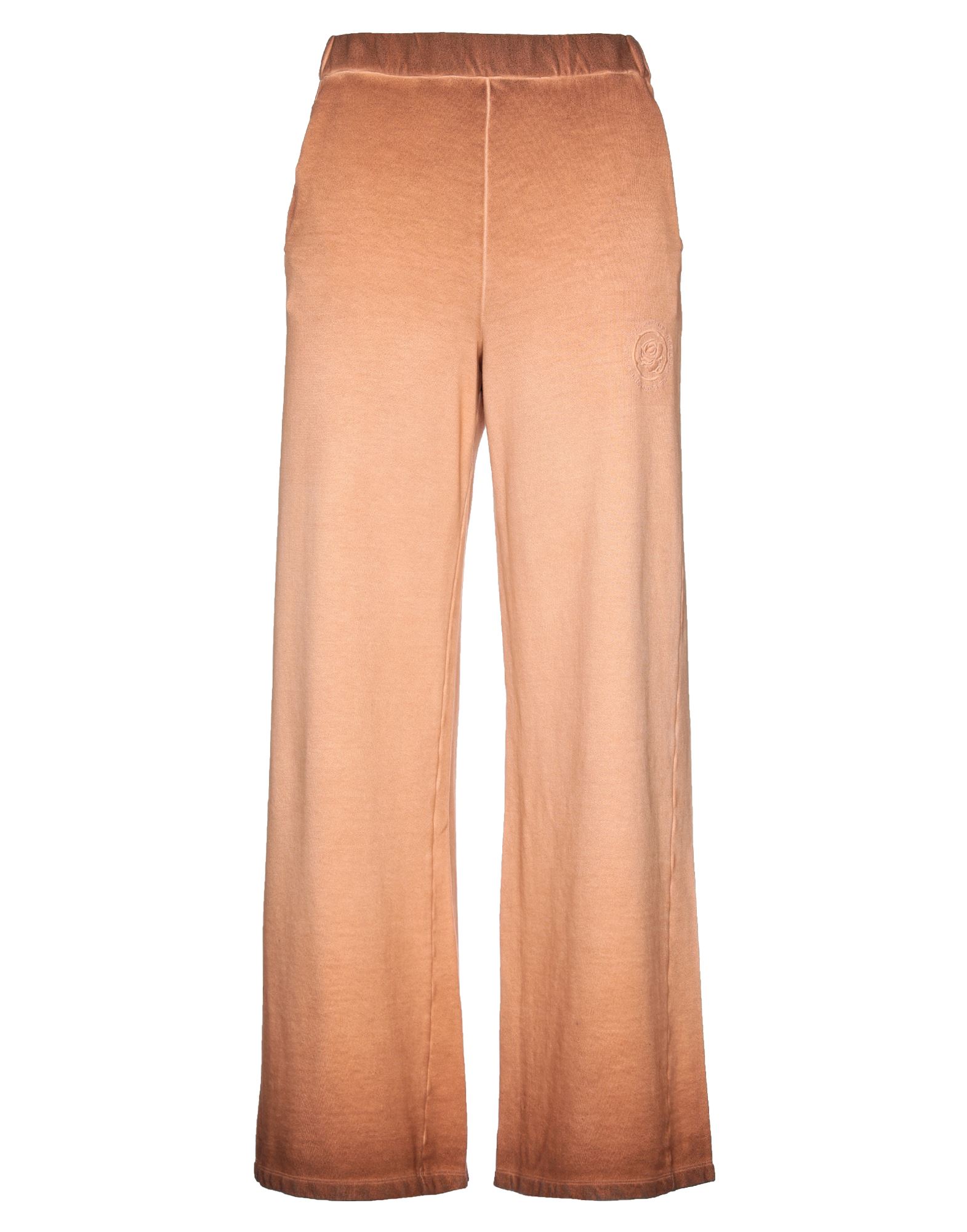 Opening Ceremony Embroidered Faded French Cotton-terry Wide-leg Pants In Orange