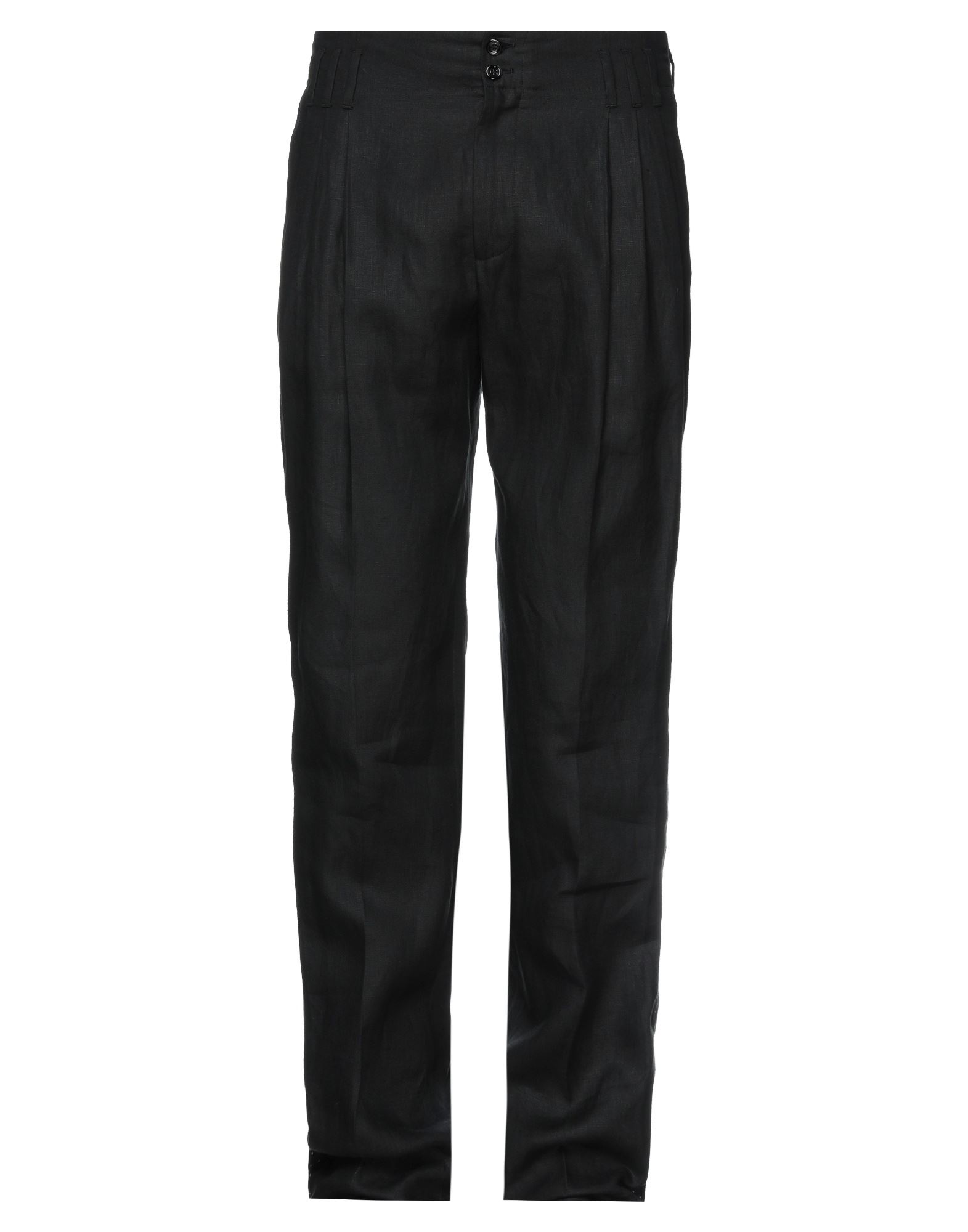 Shop Dolce & Gabbana Man Pants Black Size 32 Linen, Silk