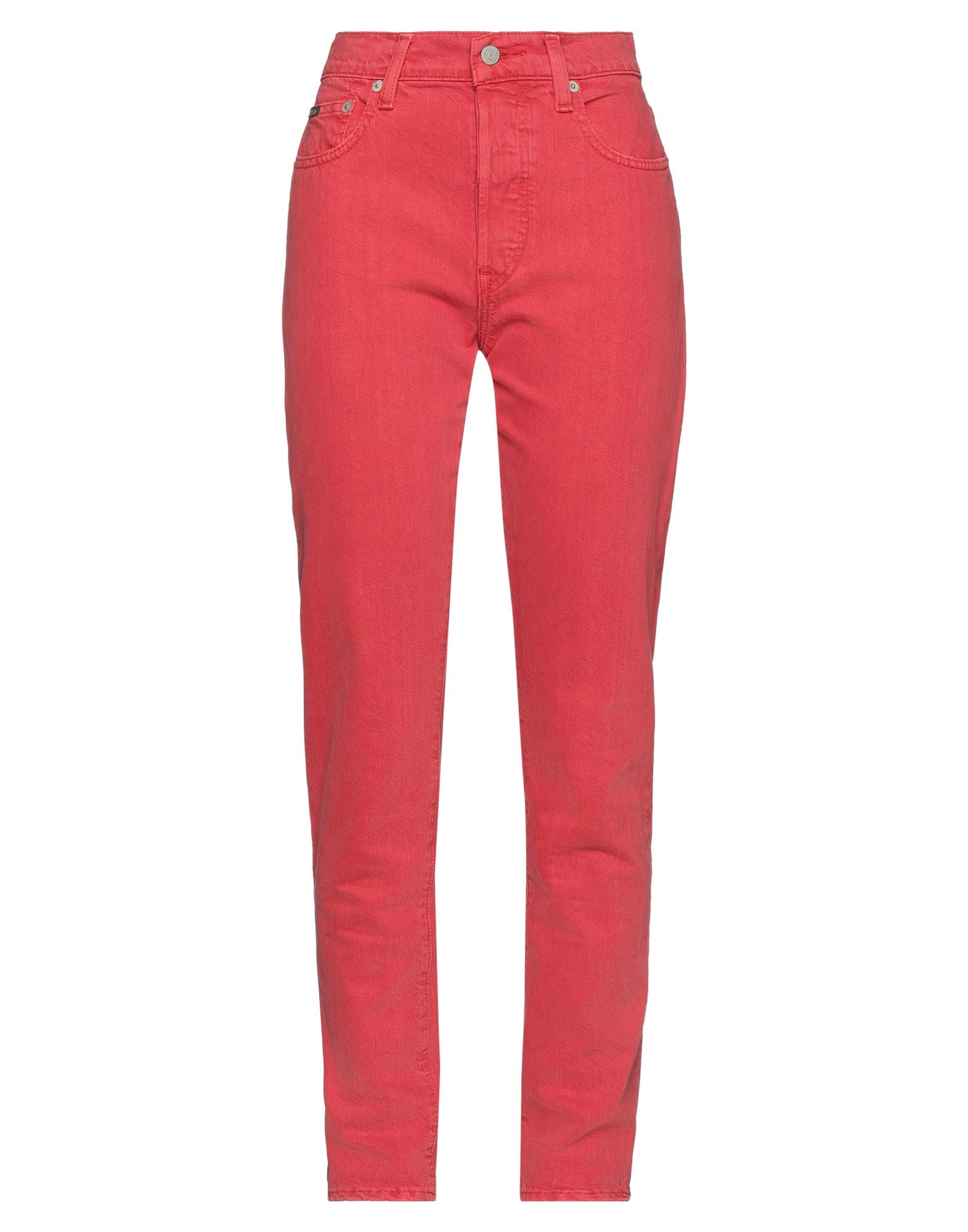 Polo Ralph Lauren Woman Denim Pants Red Size 27 Cotton