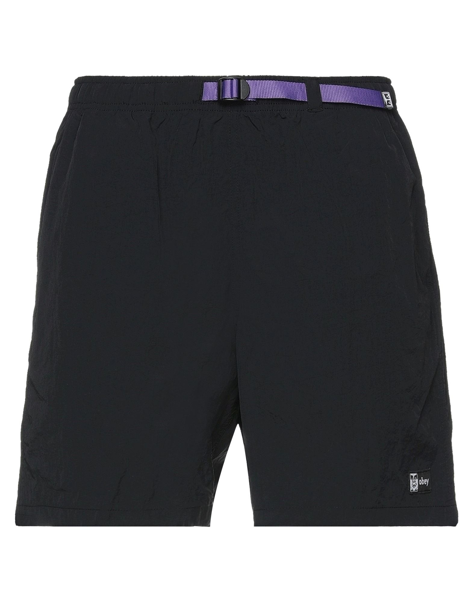 Obey Man Shorts & Bermuda Shorts Black Size S Nylon