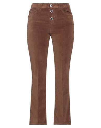 Liu •jo Woman Pants Brown Size 28 Cotton, Elastane