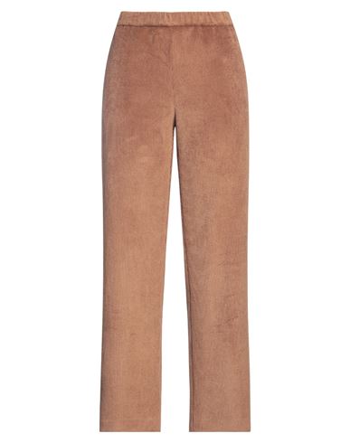 Rue Du Bac Woman Pants Brown Size 8 Polyester, Polyamide, Elastane