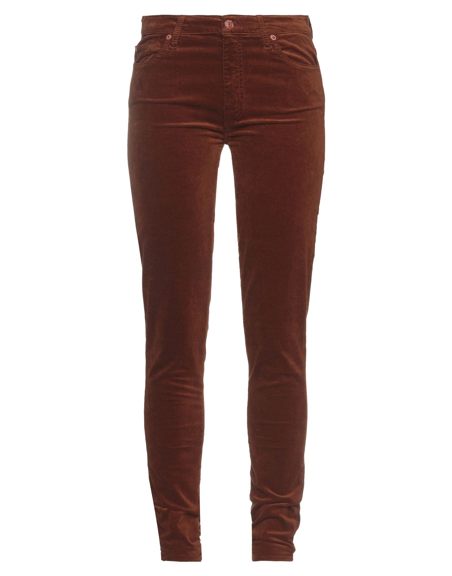 7 For All Mankind High-waist Skinny Cotton-blend Pants In Cocoa