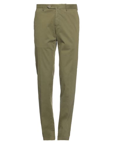 Pt Torino Man Pants Military Green Size 40 Cotton, Elastane