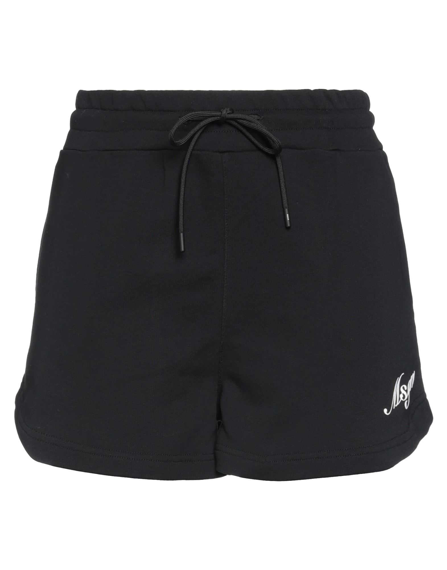 Msgm Woman Shorts & Bermuda Shorts Black Size Xxs Cotton