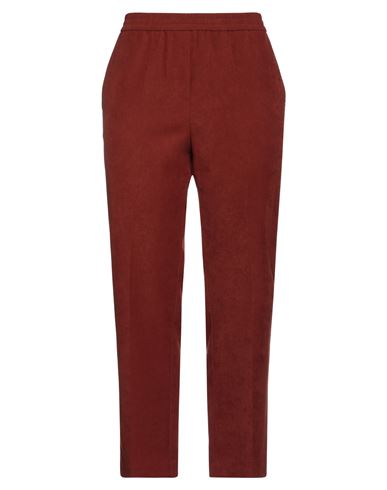 8pm Woman Pants Brick Red Size Xl Polyester, Elastane