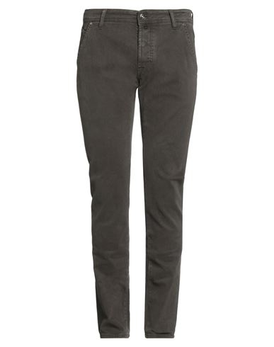 Jacob Cohёn Man Jeans Dark Brown Size 34 Cotton, Elastane, Polyester In Gray