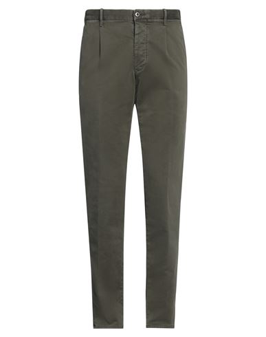 Incotex Man Pants Military Green Size 32 Cotton, Elastane