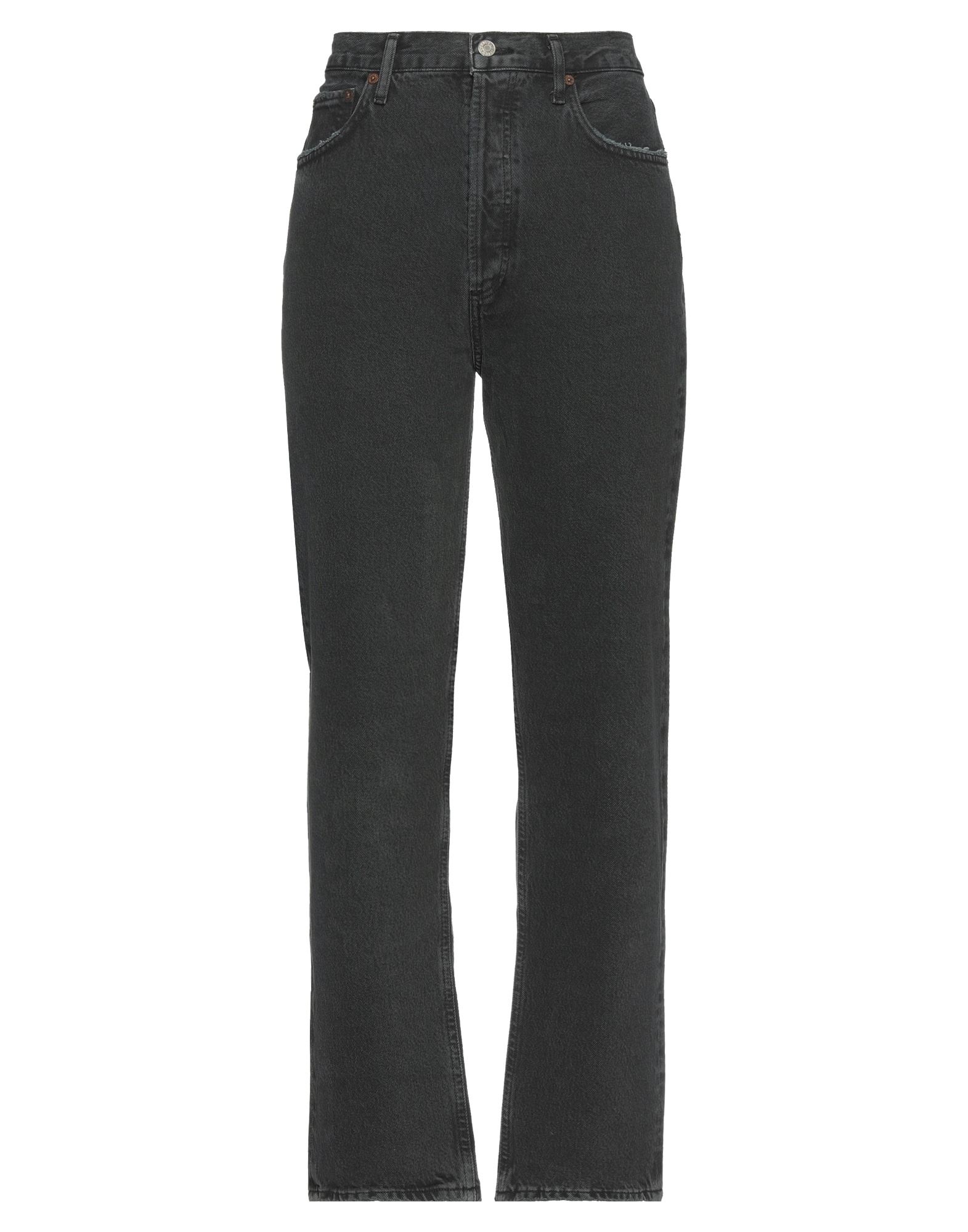 Agolde Womens Panoramic Riley High-rise Straight-leg Stretch Organic-cotton-blend Denim Jeans In Black