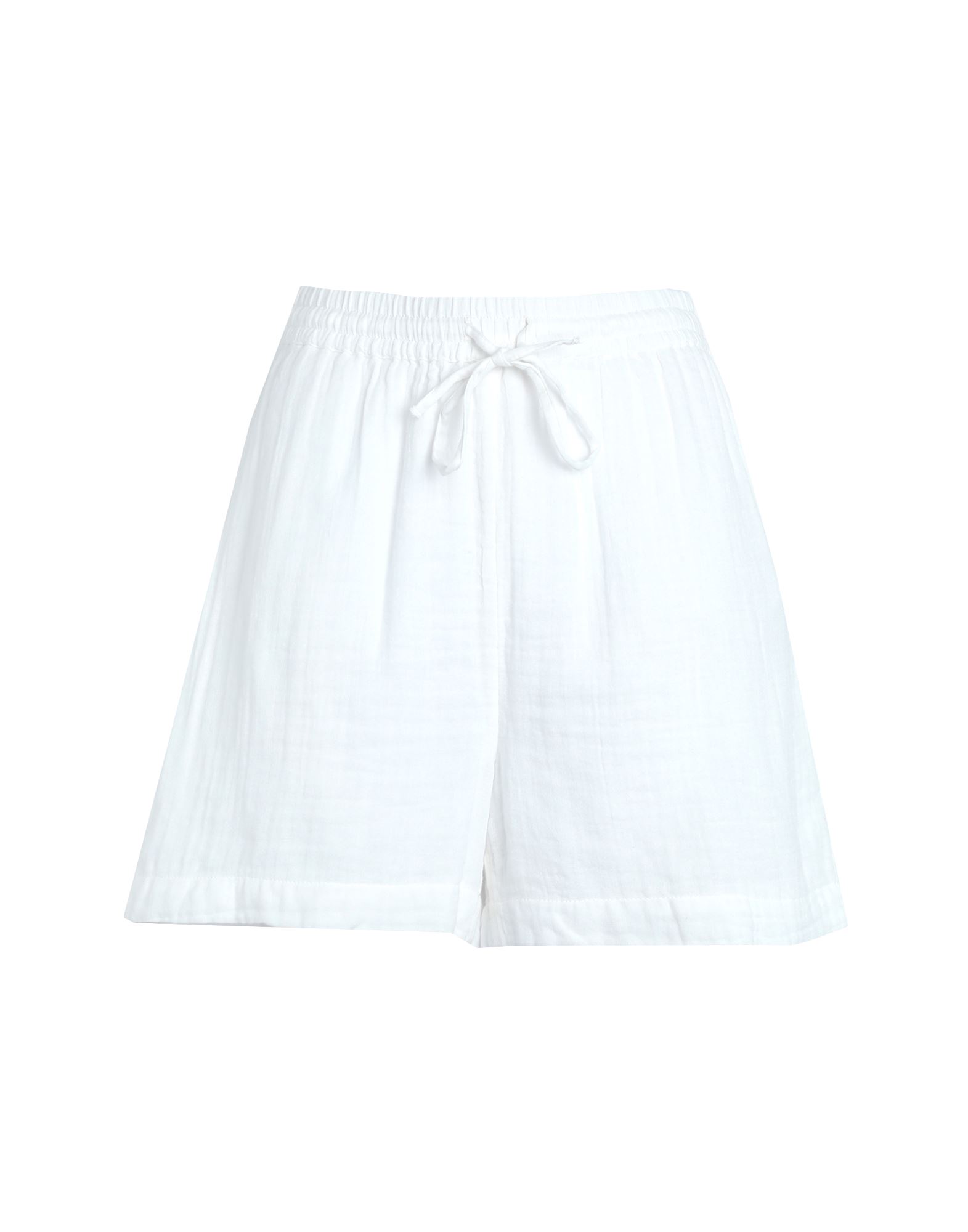 Pieces Woman Shorts & Bermuda Shorts White Size L Cotton