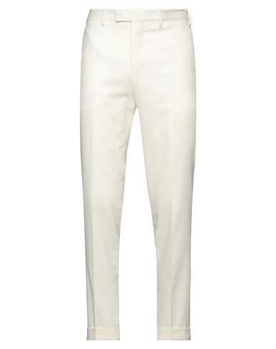 Pt Torino Man Pants Ivory Size 38 Virgin Wool, Elastane In White