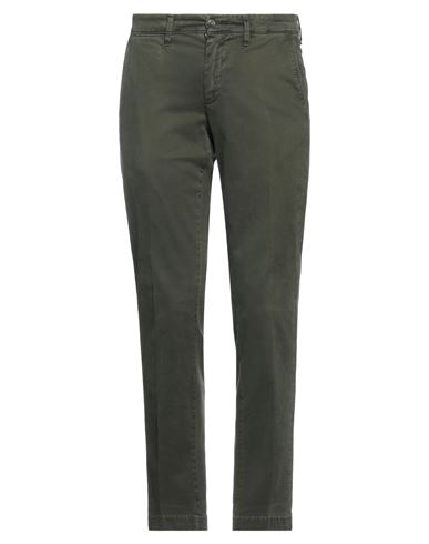 Santaniello Man Pants Dark Green Size 28 Cotton, Elastane
