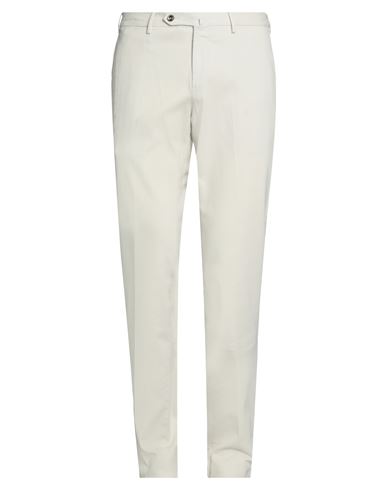 Pt Torino Man Pants Cream Size 40 Modal, Cotton, Elastane In White