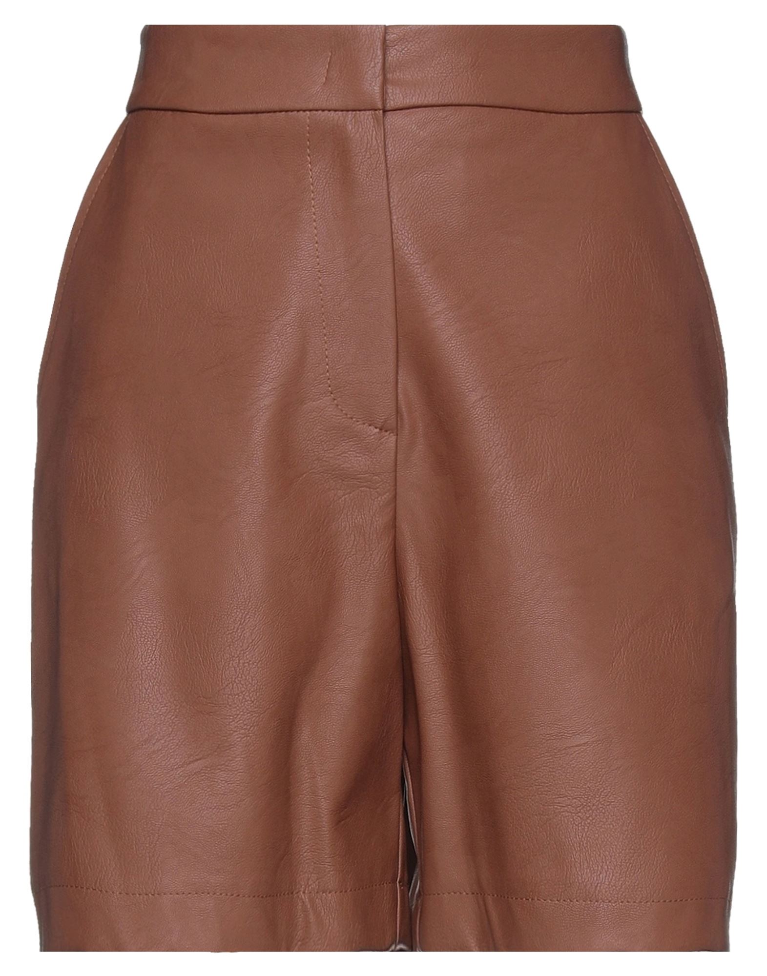 Icona By Kaos Woman Shorts & Bermuda Shorts Brown Size 10 Polyurethane, Viscose