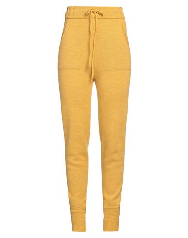 Soallure Woman Pants Ocher Size S Acrylic, Wool, Viscose In Yellow