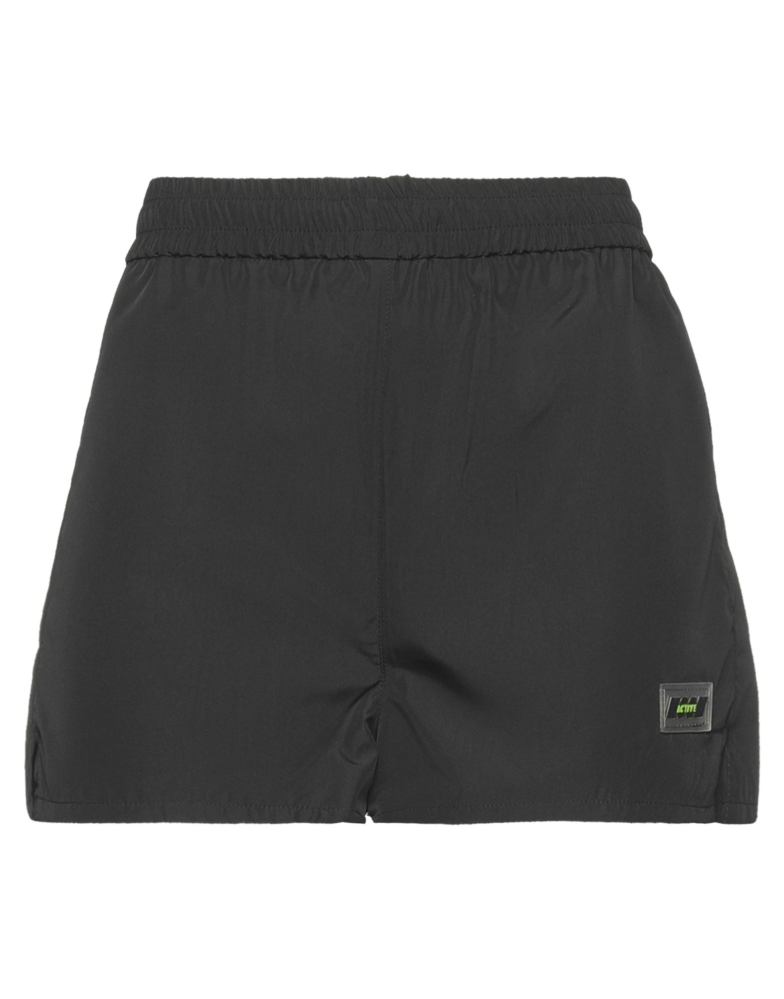 Msgm Woman Shorts & Bermuda Shorts Black Size L Polyester