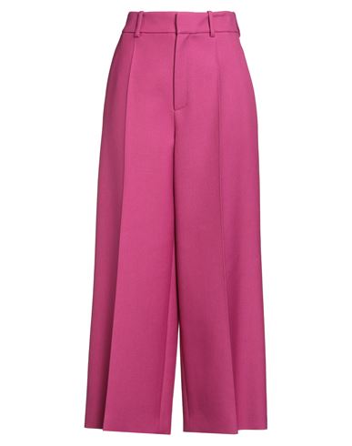 Valentino Garavani Woman Pants Fuchsia Size 4 Virgin Wool, Silk In Pink
