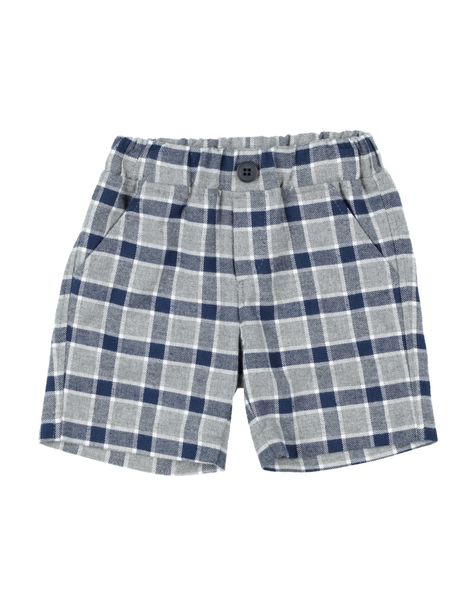 Aletta Kids'  Newborn Boy Shorts & Bermuda Shorts Grey Size 3 Cotton