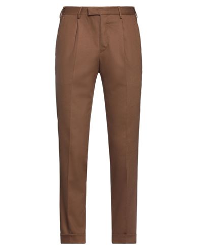 Pt Torino Man Pants Brown Size 38 Virgin Wool, Elastane In Brown