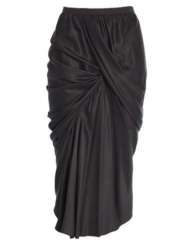 Rick Owens Woman Midi Skirt Black Size 6 Cupro In Black