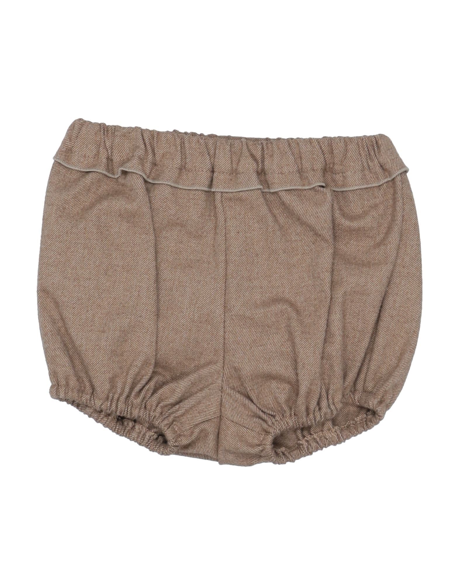 Aletta Kids'  Newborn Girl Shorts & Bermuda Shorts Khaki Size 3 Cotton, Elastane In Beige
