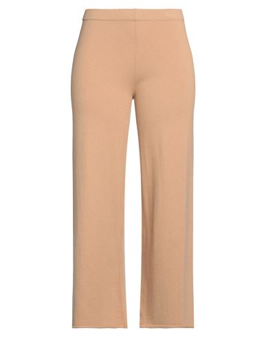Clips Woman Pants Camel Size Xl Wool, Cashmere In Beige