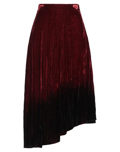 Golden Goose Woman Midi Skirt Burgundy Size 4 Viscose, Polyamide In Red