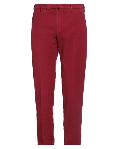 Incotex Man Pants Red Size 34 Cotton, Elastane