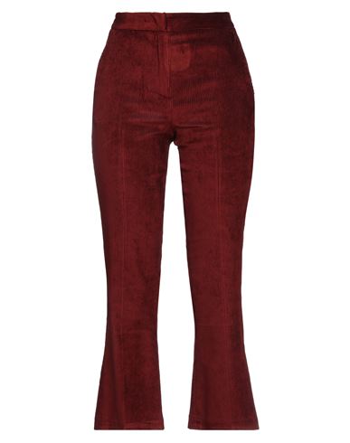 Manuel Ritz Woman Pants Burgundy Size 2 Cotton, Viscose, Elastane In Red