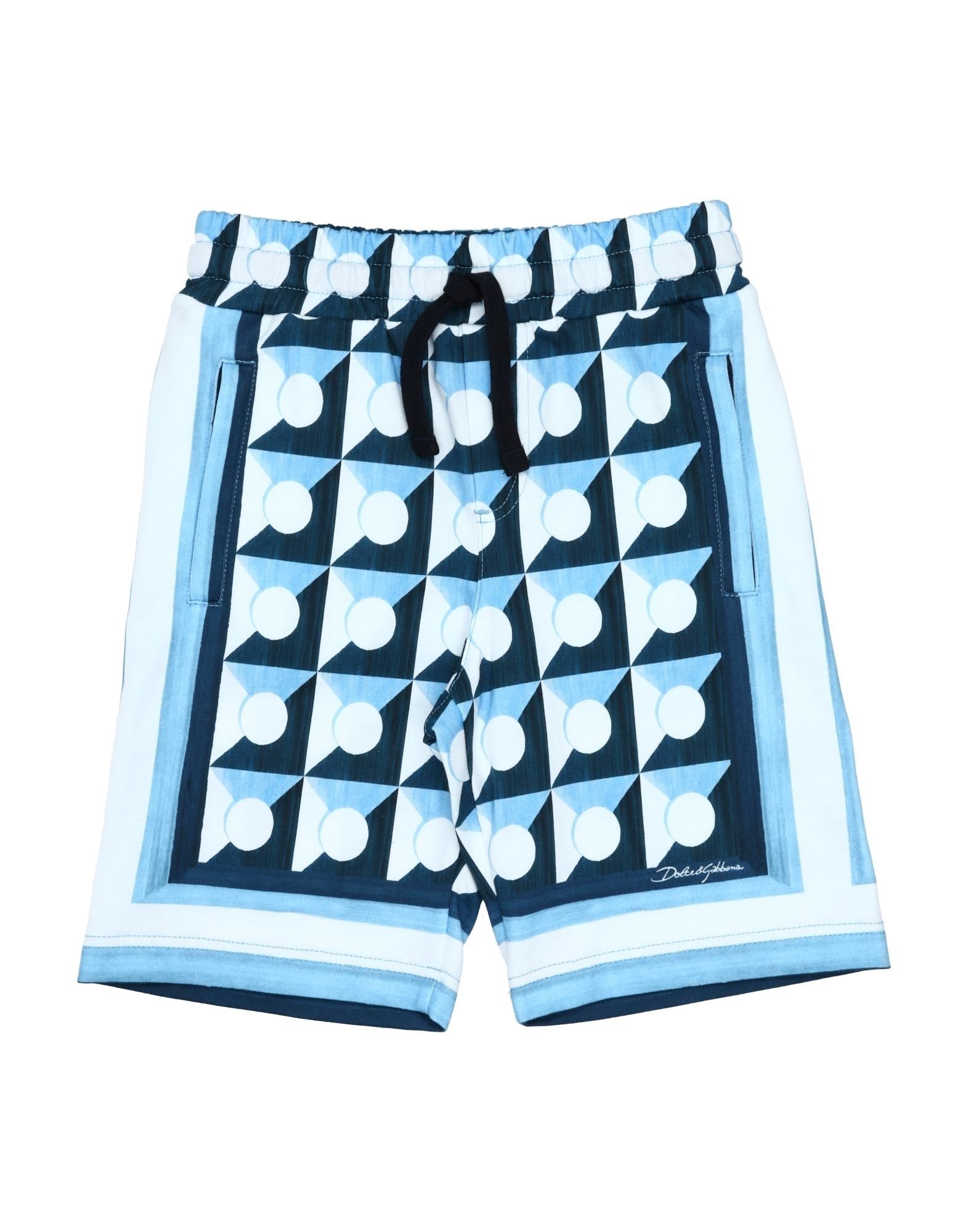 Shop Dolce & Gabbana Toddler Boy Shorts & Bermuda Shorts Sky Blue Size 7 Cotton, Polyester